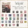 Adesivos Criativos de Carimbo Postal Vintage para Diários, Adesivos Ingleses Transfronteiriços, Materiais Criativos DIY