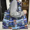 Bolsa Ecológica de Gran Capacidad con Patrón de Hong Kong, Bolsa de Hombro Tipo Tote para Almacenamiento, Bolsa Ecológica Plegable para Compras del Supermercado