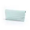 Estojo de Couro com Botão para Óculos Pronto para Fábrica Atacado Bolsa Multicor para Óculos Armazenamento de Óculos de Sol Grande Capacidade Bolsa com Espelho