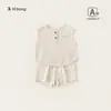 Ropa para Niños Bangxuan Verano Nuevo Camisa a Cuadros Ropa para Casa Niños Conjunto de Dos Piezas Chaleco sin Mangas Pantalones Cortos Conjunto Infantil