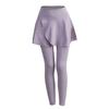Ropa de Yoga Melocotón Cadera Cintura Alta Elástico Recogido Abdominal Pantalones Fitness para Correr Cubre Carne Volantes Deportes al Aire Libre Danza Culottes
