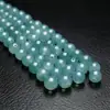 Contas redondas de jadeíte azul natural 6mm conta solta única pulseira DIY joias acessórios de jadeíte contas atacado