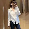Top feminino elegante, bonito e super estiloso, novo design francês outono 2026, moda de nicho, mangas compridas elegantes
