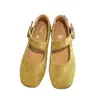 Zapatos Mary Jane retro de ante para mujer con una sola tira, nuevos zapatos planos de ballet de verano 2026, zapatos sencillos de corte bajo