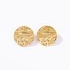 Pendientes transfronterizos especiales de olas marinas con baño de acero inoxidable en oro de 18 quilates, de alta gama, que no se decoloran, accesorios de verano para mujer, acero de titanio ins
