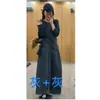 Conjunto de moda para mujer hecho a medida, nueva colección otoño 2026, diseño elegante con camiseta de cintura de corbata y pantalones casuales de pierna ancha