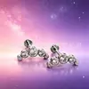 Pendientes de Acero de Titanio Serie Diamante Estrella Popular Transfronterizos, Accesorios para Orejas Personalizados, Joyería de Piercing de Moda Europea y Americana, Pendientes y Tachuelas para Labio