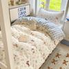 Conjunto de Seis Peças para Cama de Dormitório Universitário, Conjunto de Três Peças para Levar Cama de Solteiro, Conjunto de Roupa de Cama 100% Algodão, Conjunto Completo