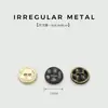 Botões redondos de metal irregulares vintage com dois furos para camisas e jaquetas, botões únicos costurados à mão, versáteis para cardigans de tricô