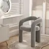 Estilo Crema Silla de Maquillaje Celebridad de Internet Nórdica Silla Taburete Tocador Simple Moderno Hogar Transmisión en Vivo Lujo Ligero