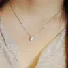 Collar corto con incrustaciones de circonitas, joyería de plata S925 de Corea del Sur, cadena de clavícula, accesorios de ropa para mujer