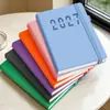 Agenda Diaria Transfronteriza 2027 en Inglés con Líneas Verticales, Horario Diario de 365 Días, Calendario Anual, Cuaderno Personalizado en Español