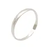 Pulseira Fushi de Prata Pura 999 para Mulheres e Homens, Design Aberto Flor de Choupo, Bracelete de Prata Pura, Joias de Estilo Nacional Chinês Novo Atacado 25g