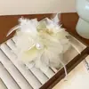 2026 Nuevo Estilo Pinza para el Cabello con Lazo Grande de Terciopelo Rojo, Accesorio para el Cabello para Niñas, Tocado de Princesa Nupcial de Borla de Alta Gama