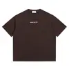 Vestido Nanxia Verão 2025 Novo Pesado 320G Lavado Fio Duplo Camiseta com Letra Neutra Estampada Estereoscópica Manga Curta