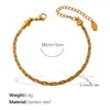 Pulsera de Acero Inoxidable Retro Accesible de Lujo con Textura de Oro de 18 Quilates, Diseño Único de Alta Gama con Forma de Hueso de Serpiente Retorcido y Onda