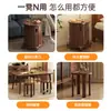 Bancos de madera maciza para uso doméstico, bancos apilables, combinación de almacenamiento, taburetes redondos altos, taburetes apilables, taburetes de repuesto apilables para invitados en el comedor