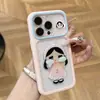 Adesivo de boneca chorando de desenho animado se transforma instantaneamente em capa transparente Dopamine para telefone Apple 17promax compatível com iphone16