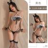 Meili Kou Sexy Lingerie Mulher-Gato Tenta Peito Pequeno Grande Lace-up Paixão Três-ponto Uniforme Set 2013