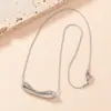 Collar Transfronterizo de Acero Inoxidable Europeo y Americano para Mujer Moda Collar de Gota de Lava Sentido Avanzado Viento Frío Joyería de Acero de Titanio