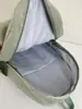 Elegante Mochila Mariposa Rayada Verde Matcha, Estilo Coreano, para Estudiantes de Secundaria y Preparatoria, Mochila Escolar Fresca y Versátil