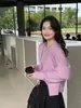 Ropa Zhengqite/[Estética de Atmósfera] Serie Cepillada de Lana y Cachemira Tops Cárdigan de Punto Suave para Mujer #