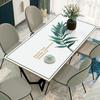 Toalha de Mesa de Couro Americano Jogo Americano para Mesa de Jantar Doméstico Impermeável e à Prova de Óleo Sem Lavagem Mesa de Jantar Retangular Jogo Americano para Mesa de Centro Toalha de Mesa de PVC