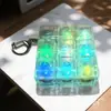 Teclado Mecânico Testador de Nove Teclas Transfronteiriço Brinquedo Anti-Estresse Chaveiro Pingente com Luz Piscante Brinquedo de Pressionar e Apertar com a Ponta do Dedo