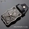 Cinco Estrelas Amazon Fronteira Loja Principal Cabeça de Tigre Liga Conexão de Fivela de Cinto de Cowboy Ocidental Couro Fivela Lisa Tendência de Comércio Exterior