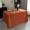 Toalha de Mesa para Casamento à Prova de Óleo e Manchas Retangular Especial para Sala de Conferências Mesa Longa Stand de Feira Cor Sólida Toalha de Mesa de Hotel