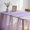 Tecido de malha roxa Toalha de mesa para mesa de sobremesas de casamento Cortina de gaze para fundo de fotografia Compre vários, não cortado
