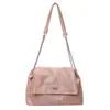Bolsa Tote Yozzi Estilo Coreano para Mulheres 2026 Nova Moda Versátil Bolsa de Ombro Transversal Cor Sólida Bolsa para Estudante Universitário e Comutador