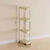 Estante de Almacenamiento para Cocina Carrito Pequeño Dormitorio Sala de Estar Estante de Almacenamiento de Múltiples Niveles de Pie Estante de Almacenamiento Móvil para Artículos Varios con Ruedas