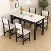 Sala de estar Hogar Mesa y Sillas Rectangulares para Comedor Comedor Mesa Sencilla Apartamento Pequeño Desayuno Restaurante Tienda de Snacks Combinación de Mesa y Sillas