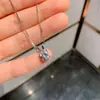 Huabi Joyería Comercio Exterior Moda Europea y Americana Diamante de Simulación Ocho Corazones Ocho Flechas Colgante de 2 Quilates