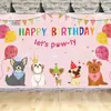 Tela de Fondo Decorativa para Fiesta Infantil de Sonic Astronauta Paw Patrol Mario Fiesta Transfronteriza Caricatura Suministros