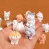 Resina Flocado Lindo Perrito Funda para Teléfono Celular Bolso Colgante Llavero DIY Colgante Colgante Joyería Decorativa Accesorios