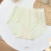 Ropa Interior de Encaje Estilo Francés Puro Deseo para Mujer Sexy Transpirable de Cintura Media Fina Suave Agradable al Tacto Seda Fondo Calzoncillos