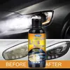 Líquido restaurador de faros kineshinex, limpiador para amarilleamiento de pantallas de lámparas de coche, kit de herramientas, no requiere pulido