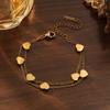 Nuevo producto no se decolora oro trébol de cuatro hojas pulsera estilo mariposa moda simple pulsera de acero de titanio diseño original