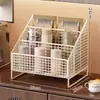 Suporte organizador de copos de mesa, organizador de copos para bancada, suporte de copos para mesa de jantar e mesa de centro, suporte de armazenamento compartimentado