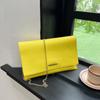 Bolso de mano simple de color sólido para mujer 2024 nuevo bolso de noche cadena de primavera simple bolso de hombro mensajero para mujer