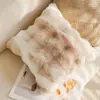 Capa de Almofada Decorativa Vintage Retro de Pelo de Coelho Bolha Cor Creme para Sofá de Sala de Estar, Cama, Janela de Canto, Almofada Lombar
