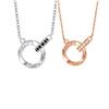Accesorios Transfronterizos Plata de Ley S925 Collar de Pareja Banda de Möbius un Par para Hombres y Mujeres Cadena para Clavícula de Lujo Accesible de Nicho