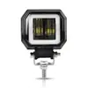 Farol LED quadrado 7D20w para carro e moto com lente de luz de tangente e DRL, lâmpada de irradiação frontal modificada