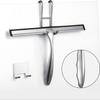 Limpiaparabrisas de Acero Inoxidable para Vidrio Limpiacristales Herramienta de Limpieza de Cristales Cepillo para Vidrio Baño Azulejo con Gancho Raspador de Vidrio