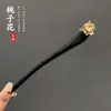 Novo Pente de Cabelo de Ébano Estilo Chinês, Pente de Cabelo Retrô, Acessórios de Estilo Antigo, Pente de Cabelo Simples de Madeira, Formato de Flor