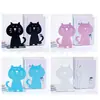 Suporte de livro de gato suporte de livro para estudante estante de livros de ferro suporte de livros desenho animado simples divisória de armazenamento de mesa papelaria de escritório