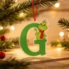 Colgante de Letra Acrílica Monstruo Peludo Verde Navideño Transfronterizo 2 Estilos Adorno de Árbol de Navidad Decoración de Regalo Festivo Transfronterizo