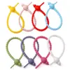 Corbata de Calabaza de Silicona de Doble Agujero Colorida Corbata Multifuncional de Aproximadamente 20 cm de Largo Accesorios Hechos a Mano para DIY Paquete de Materiales para Llaveros